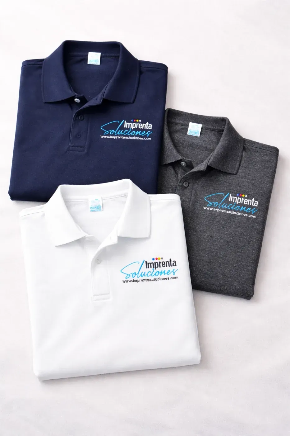 Camisas polo corporativas con logo bordado para dotación empresarial en Medellín