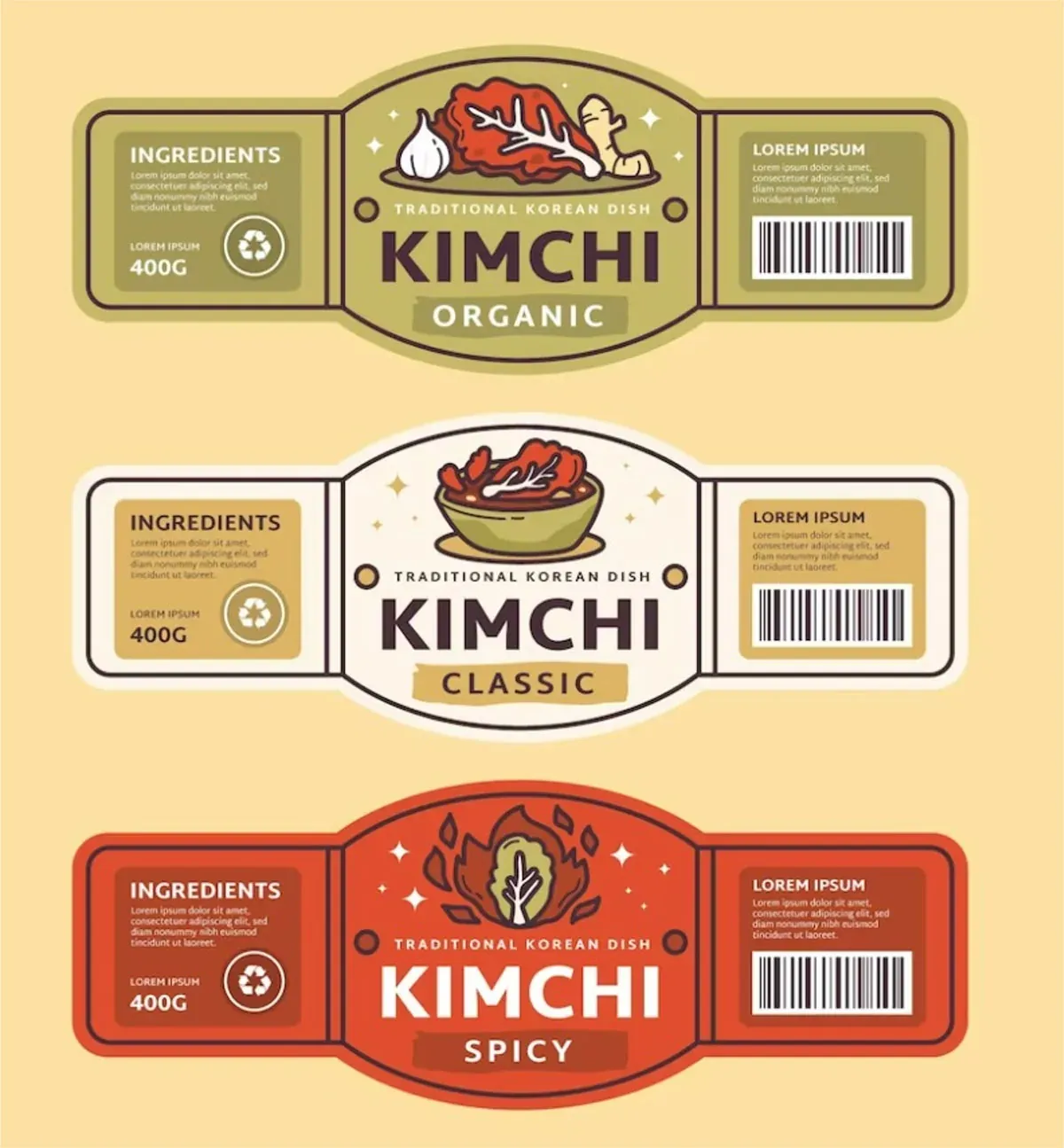 Etiquetas adhesivas para frascos de alimentos con diseño de marca impresas en Medellín