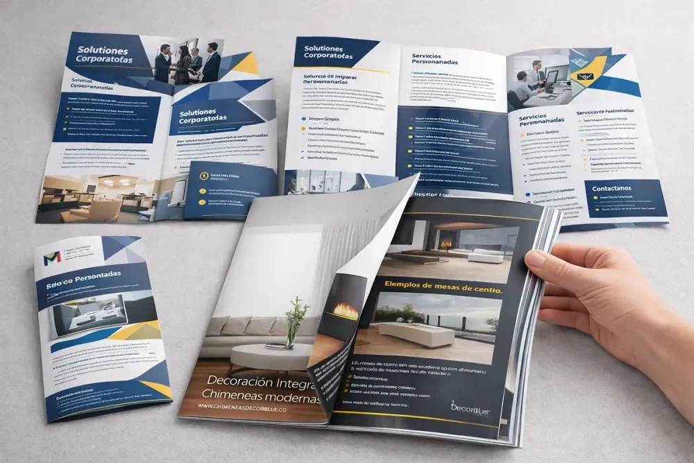 Brochure y revista corporativa impresos en formato editorial para empresas en Medellín
