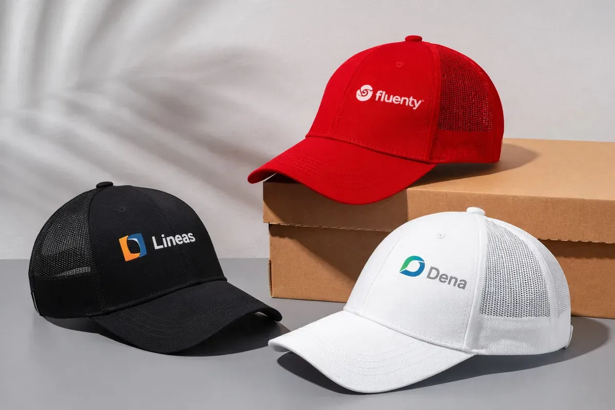 Gorras personalizadas con logo de empresa como souvenir corporativo en Medellín